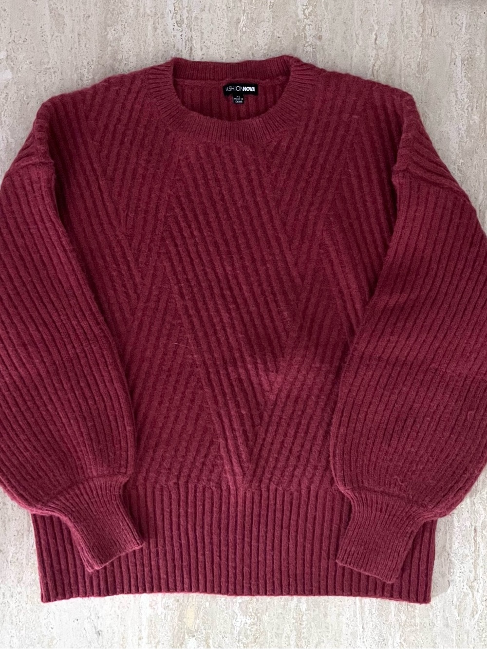“Talk Is Cheap” Ribbed Knit Sweater